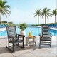 preview thumbnail 2 of 7, GDFStudio Outdoor Thalassa Rocking with Slatted Breathable Seats Set of 2