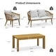 preview thumbnail 7 of 9, PURPLE LEAF 4-Piece Wicker Outdoor Patio Furniture Set Aluminum Rattan Sofa
