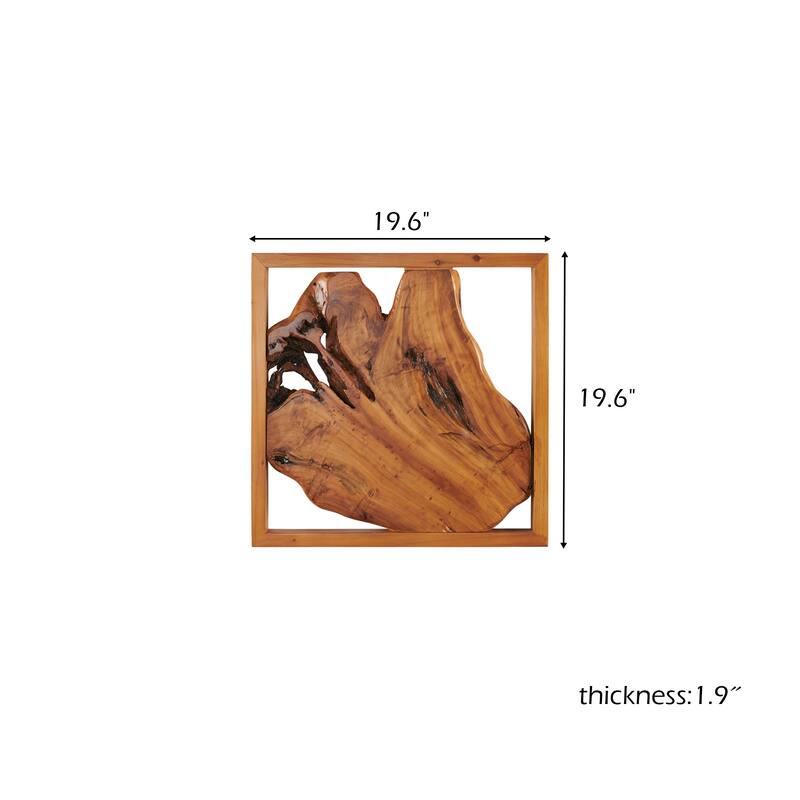 Greenage Rustic Cedar Live-Edge Carved Wall Art