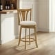 preview thumbnail 17 of 16, Elle Modern Swivel Bar Stool, Upholstered Counter Height Chair with Wood Frame