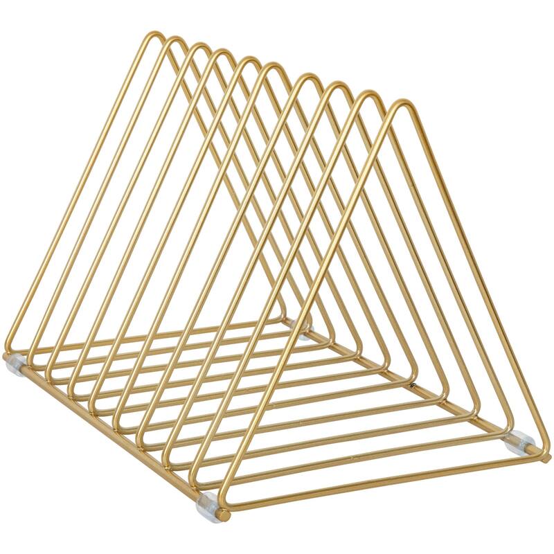 Flash Furniture HH-OHD16-MS Ryder 7" Tall Folder and Notebook Office - Gold - Gold