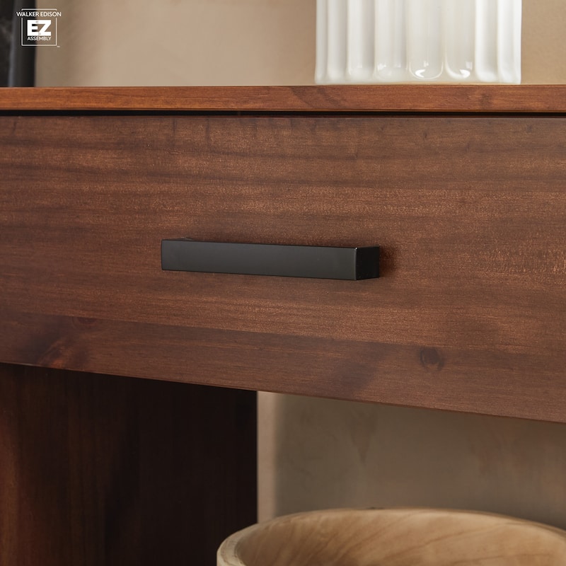 Walker Edison Modern Easy Assembly 1-Drawer Solid Wood Nightstand