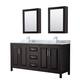 Option Dark Espresso / White Carrara Marble Top /