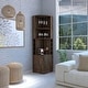 preview thumbnail 1 of 36, TUHOME Syrah Space Efficient Corner Bar Cabinet with 2-Doors