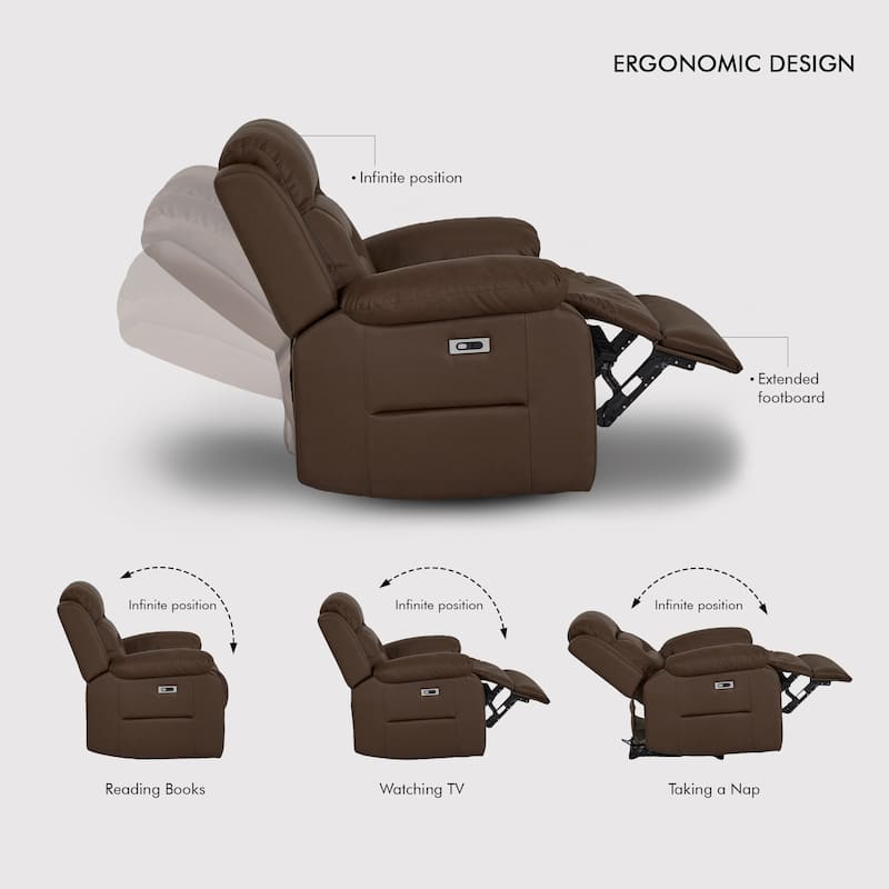 109" Power Reclining Sectional Couch, Modular Livingroom Recliner Sofa with 2 Storage Console & 4 Cup Holders