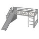preview thumbnail 16 of 20, Twin Size Loft Bed with Slide, Storage Staircase and Safety Guardrails