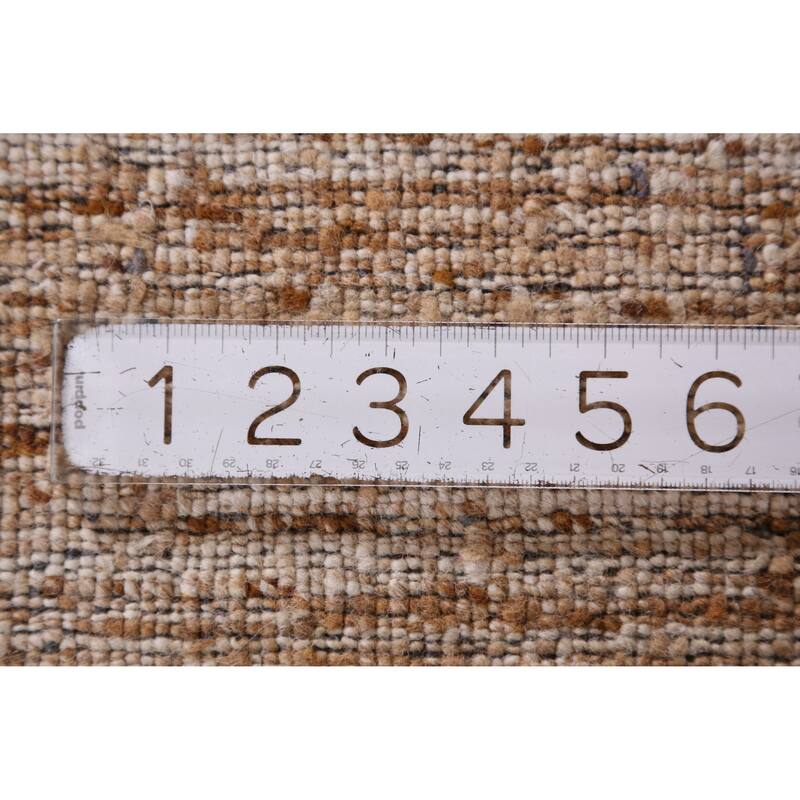Hand Knotted Oriental 100% Wool Carpet Tribal Tribal Brown Gabbeh Area Rug - 9' 5'' X 8' 0''