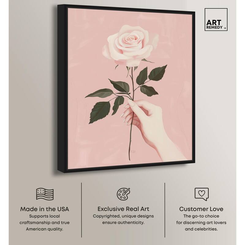 Gift of a Rose Canvas by Art Remedy