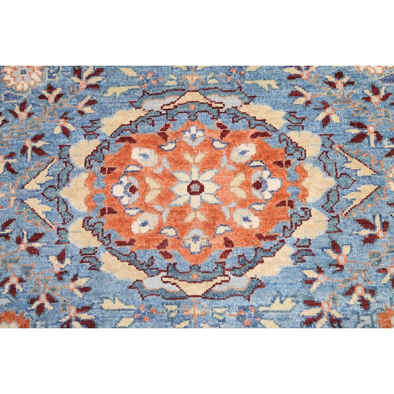 Vegetable Dye Floral Ziegler Traditional Area Rug Wool Hand-knotted - 5'11" x 8'11"