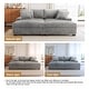 preview thumbnail 30 of 116, Modular Armchair and Ottoman Set with Adjustable Headrest, Flannel Upholstery