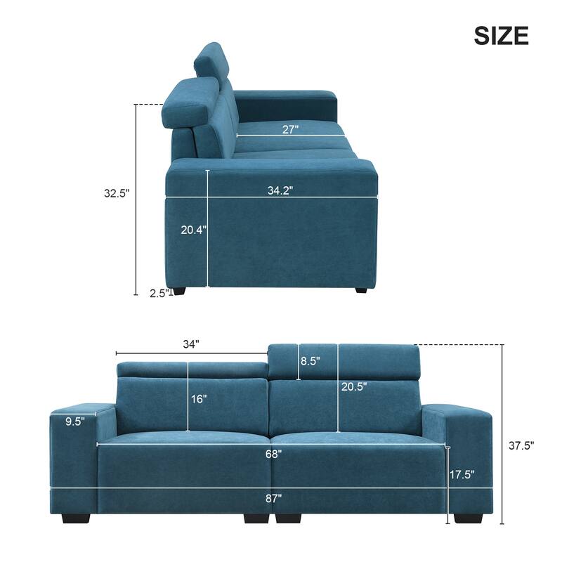 Kata Spacious and Comfortable Velvet Loveseat for Living Room
