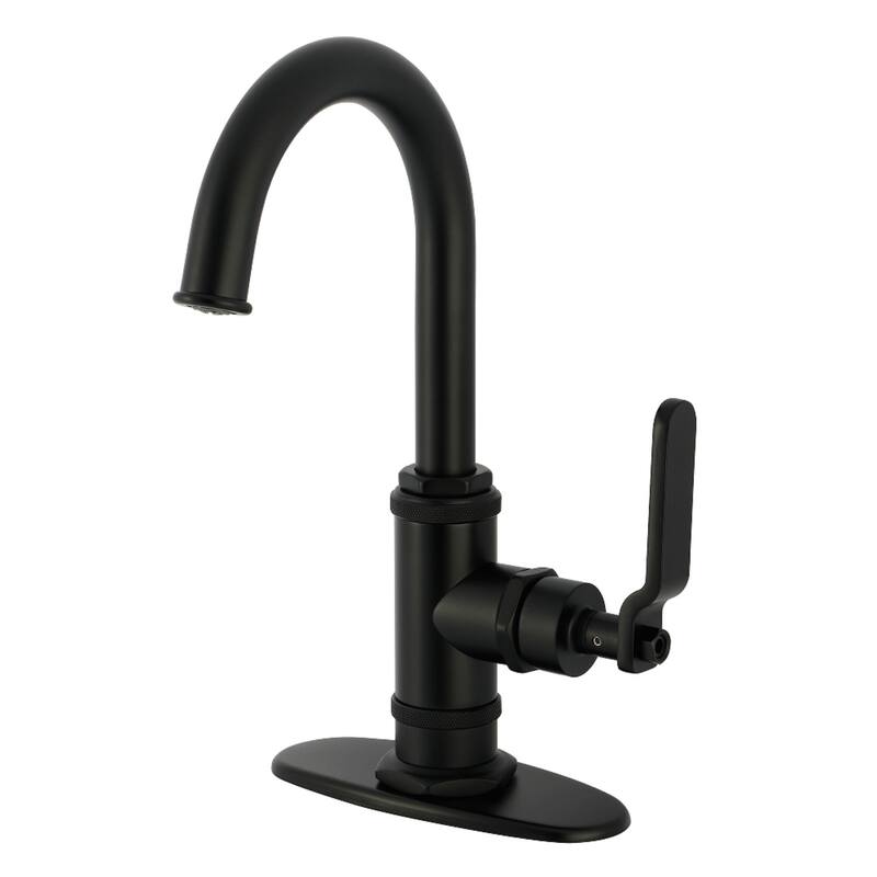 Kingston Brass Whitaker One-Handle 1-Hole Deck Mount Bar Faucet - Matte Black
