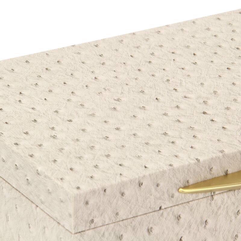 Canorus Faux Ostritch Pattern Rectangular Box Set