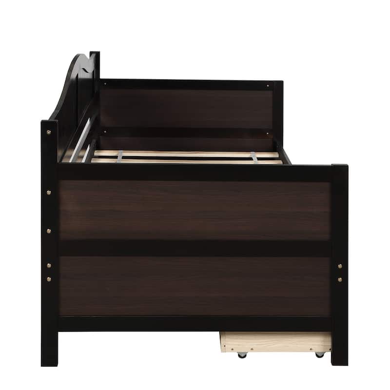 Space-saving Twin Daybed with Pull-out Drawers for Kids or Guest Room