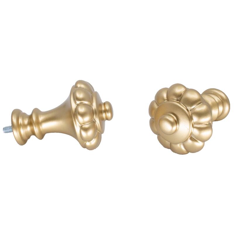 Meriville 1" Diameter Telescoping Single Window Treatment Curtain Rod, Chateau Urn
