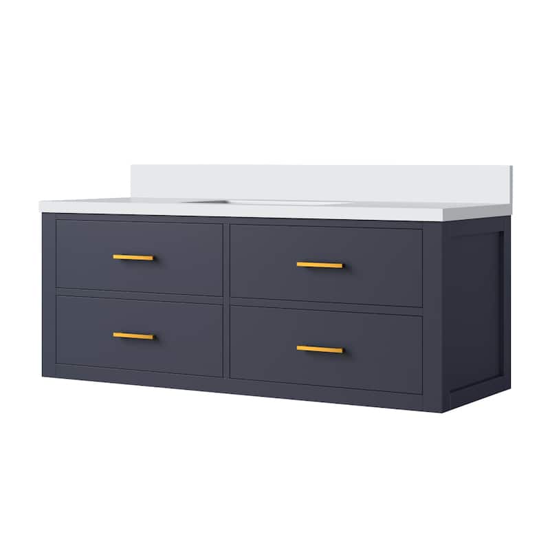Castor Bath Vanity with Quartz Top and Sink