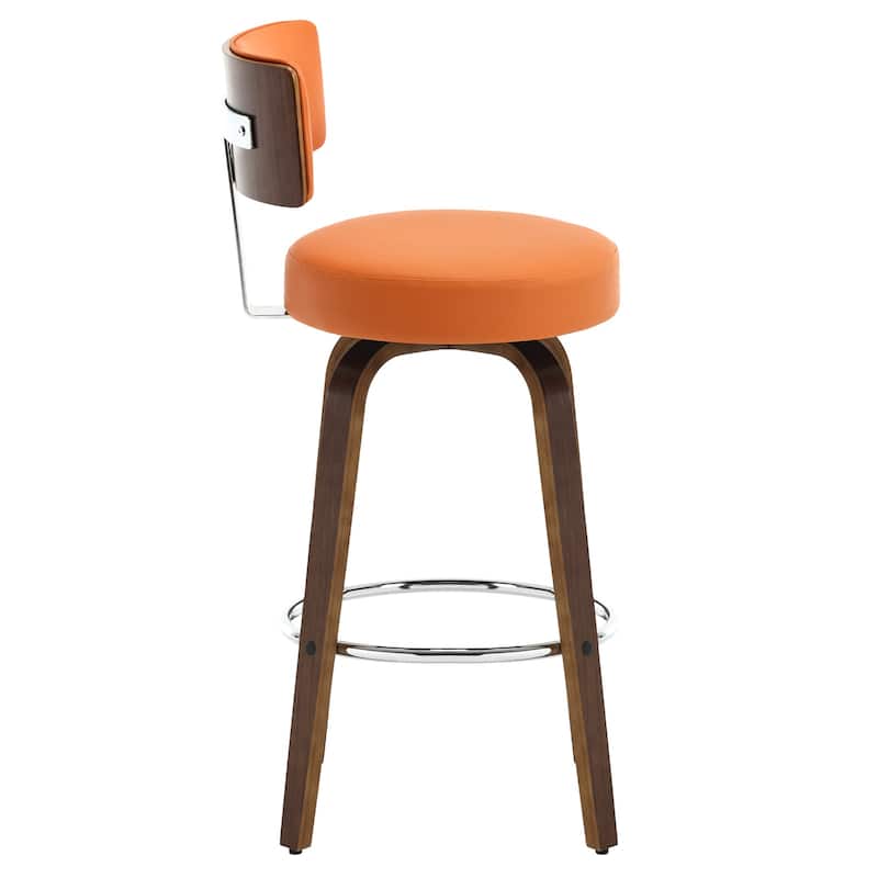Faux Leather Upholstered Swivel Counter/ Bar Stools Set of 1/2/4