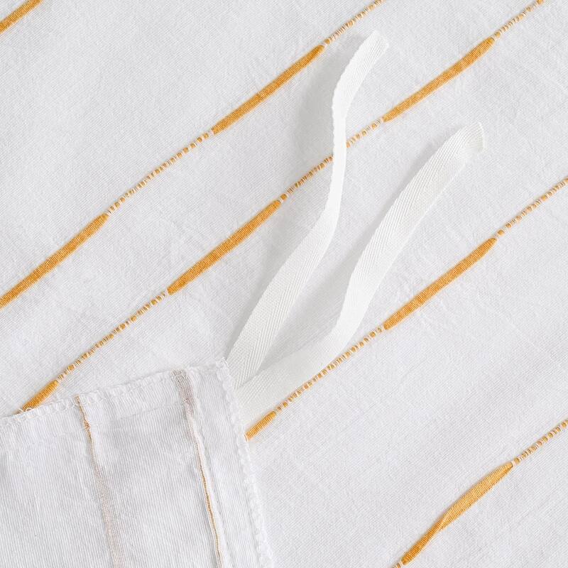 WHOLINENS Washed Cotton Yarn Dyed Stripe Duvet Cover Set 3Pcs