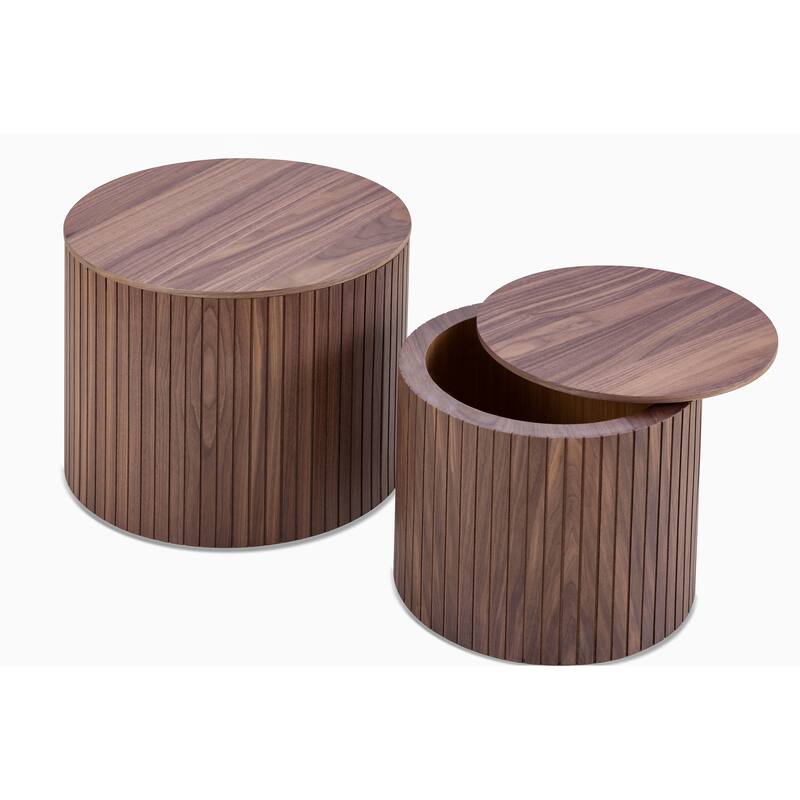 Nested Table Set 2 Pieces End Table Coffee Table Bedside Table