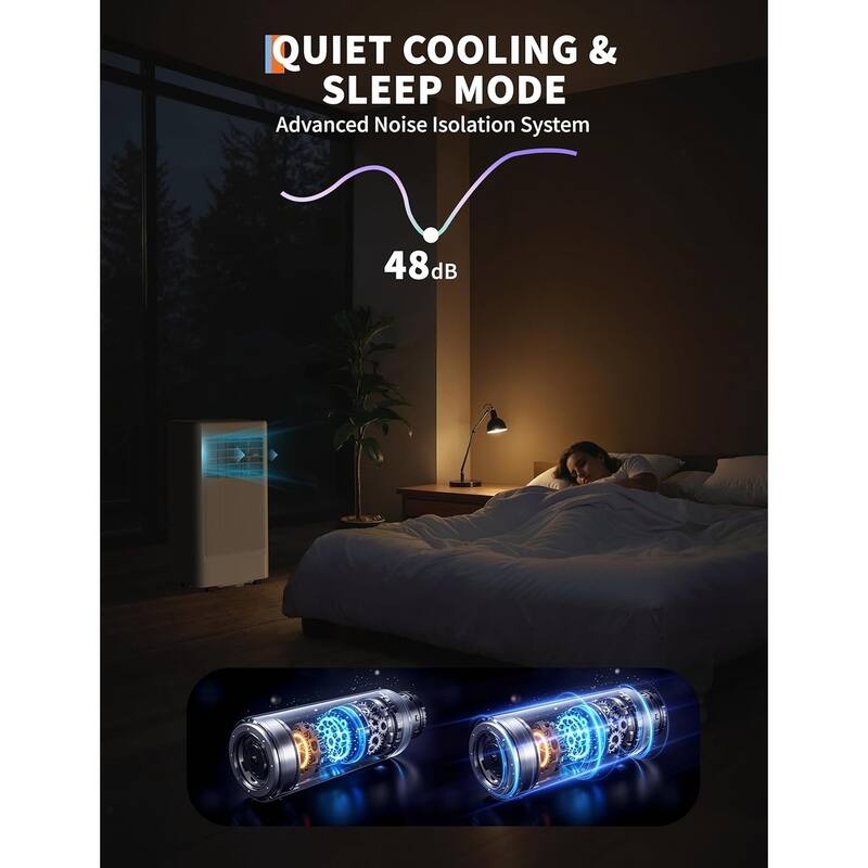 Portable Air Conditioner for Indoor Rooms, 3-In-1 AC Unit for Bedroom