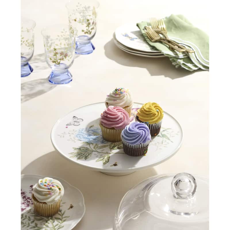 Lenox Butterfly Meadow 25th Anniversary Cake Plate - 11.26" x 11.26 x 10"