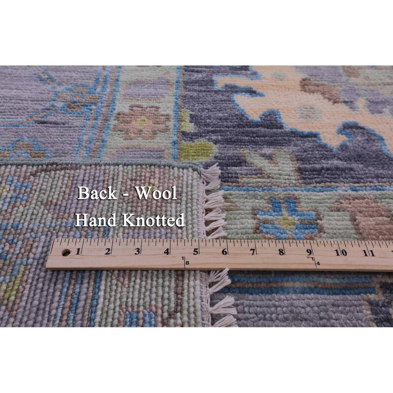 Golden Nile Grey Turkish Oushak Handmade Wool Rug - 12' 1" X 18' 2"