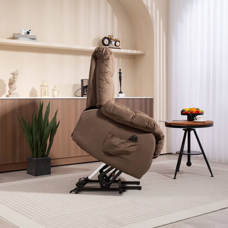 Power Lift Recliner Chair for Elderly，Heavy Duty Recliner w/Safety Motion Mechanism and Comfortable Upholstery