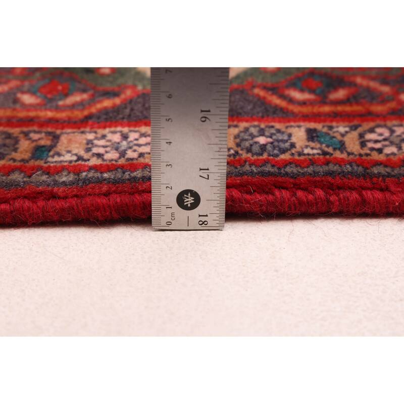 ECARPETGALLERY Hand-knotted Anatolian Vintage Dark Red Wool Rug - 6'9 x 9'5