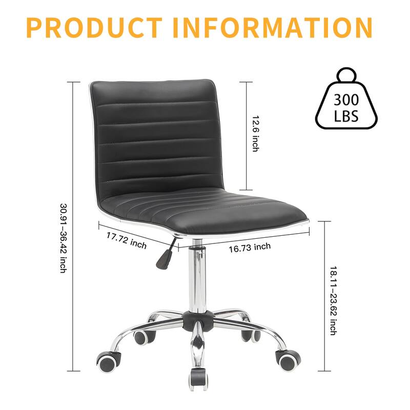 WIZ Contemporary Armless Desk Chair
