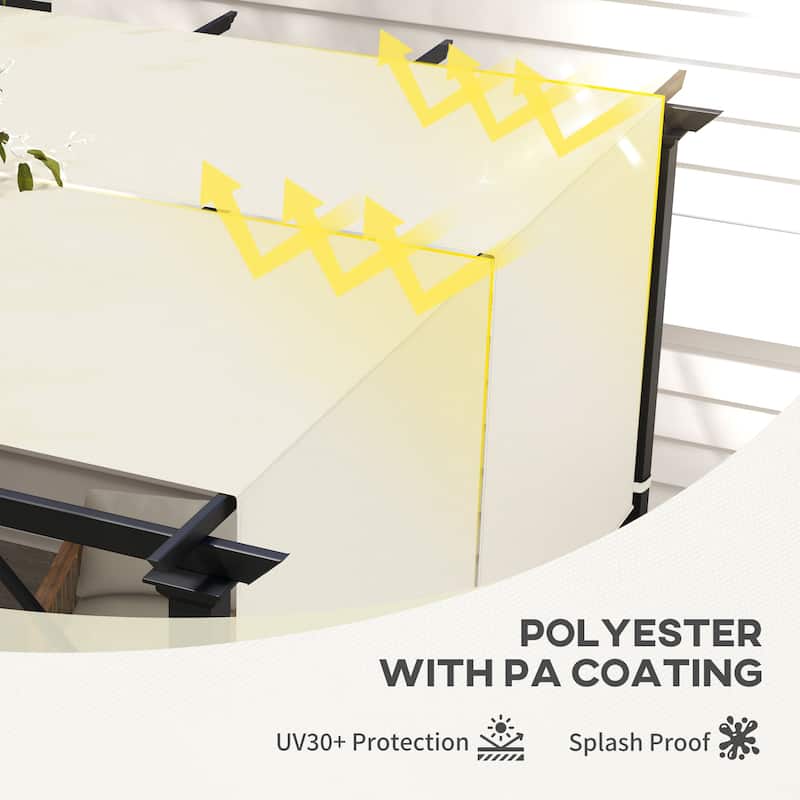 Outsunny 2 PCS 18 x 4ft Pergola Canopy Replacement, UV Protection Pergola Shade Cover, Easy to Install, for 10 x 11.8ft Pergola