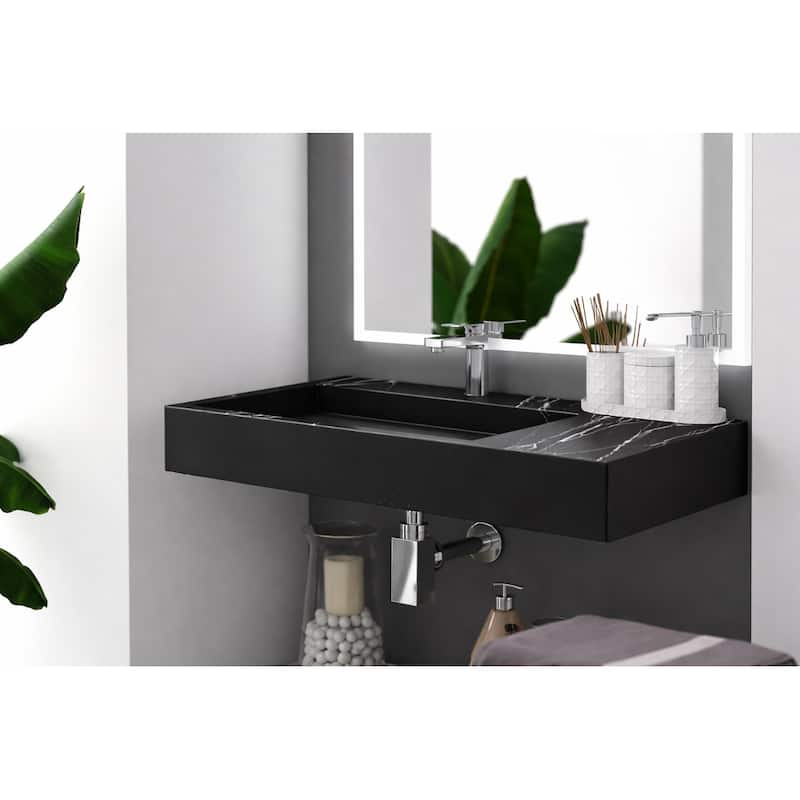 Juniper Stone Solid Surface Wall-Mounted Vessel Sink