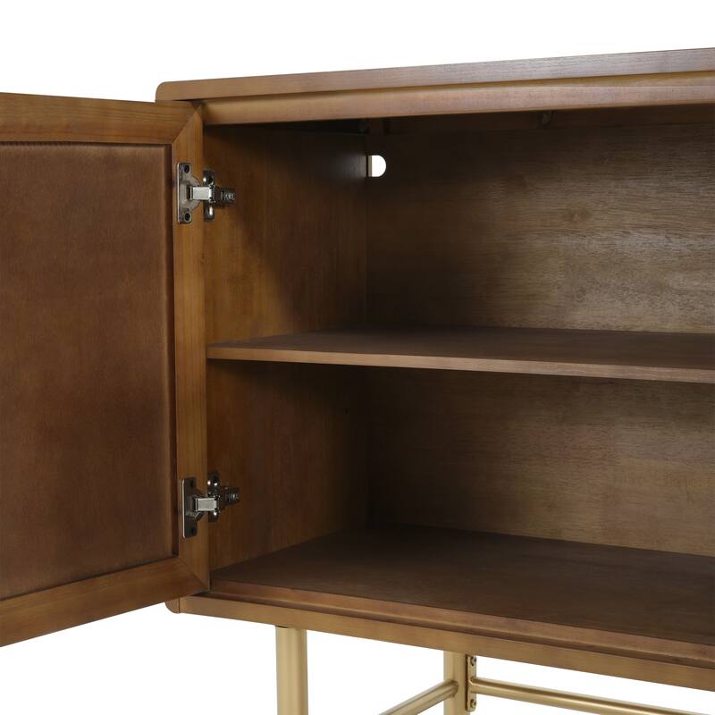 Christopher Knight Home - Adrian Modern Sideboard Buffet Cabinet with Sleek Metal Base
