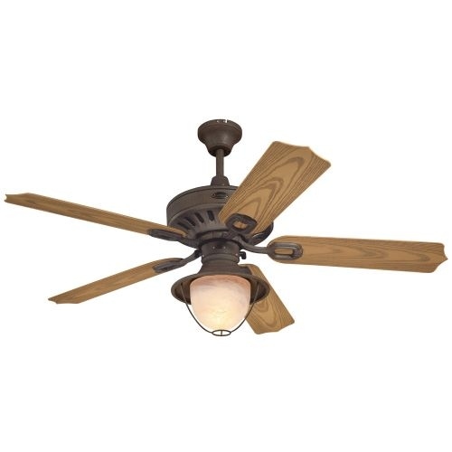 Westinghouse 7877865 Lafayette 52" 5 Blade Hanging Indoor Ceiling Fan with Reversible Motor, Blades, Light Kit, and Down Rod