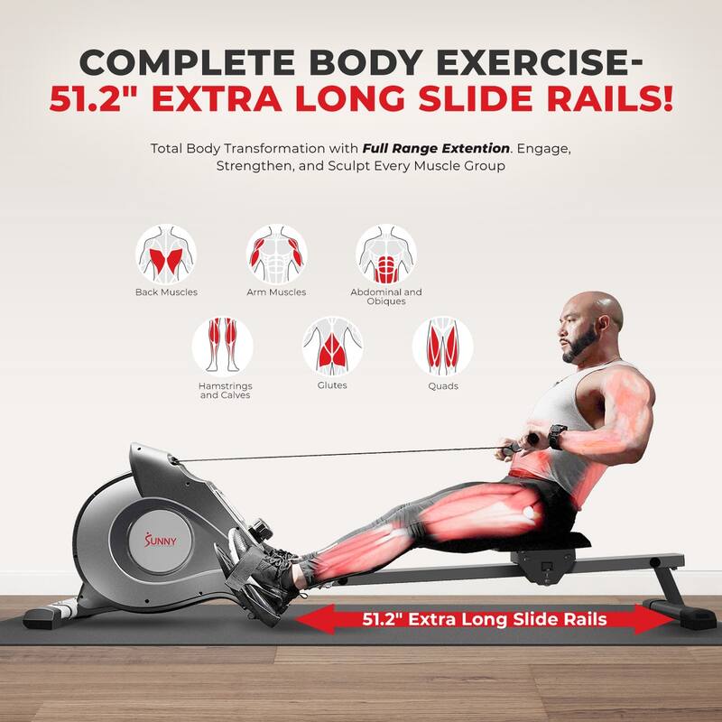 Sunny Health & Fitness SF-RW5515 Magnetic Rowing Machine Rower