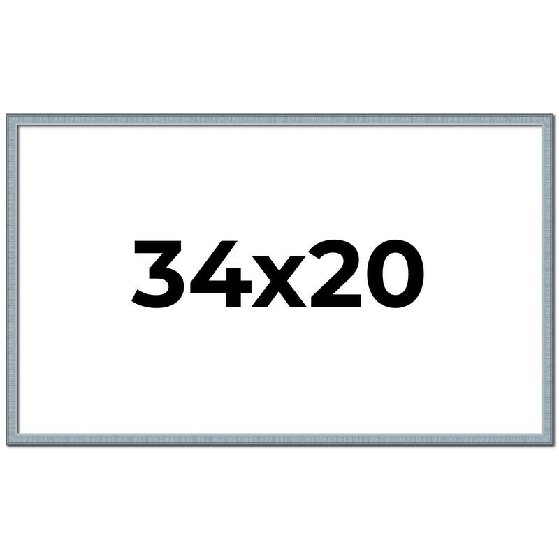 34x20 Frame Rustic Sky Blue Solid Wood Picture Frame | 0.75 Inch