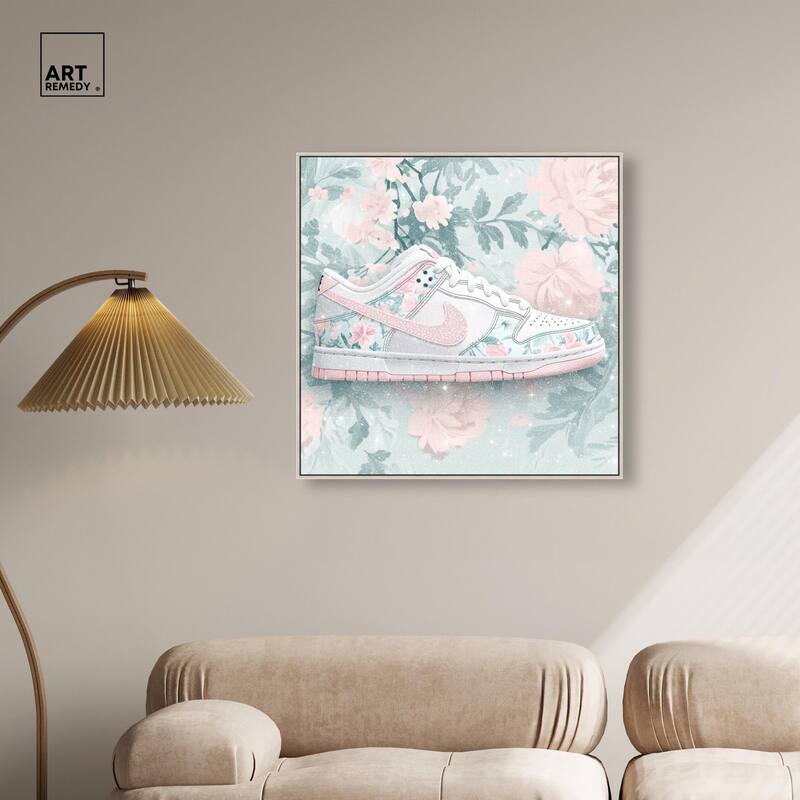 Dainty Floral Sneaker Canvas by Art Remedy