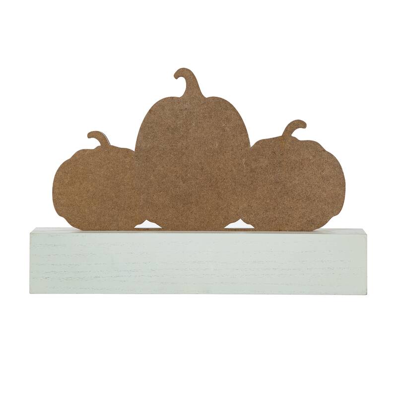 Glitzhome 11.75"L Fall Harvest Wooden "PUMPKIN PATCH" Pumpkins Table Sign