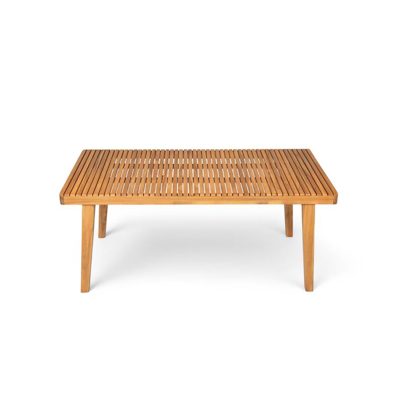 Roomfitters 69-Inch Outdoor Dining Table, Acacia Wood Slatted Top for Patio or Garden, Sturdy Finish