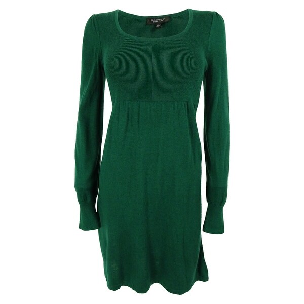 women's green sweater dress