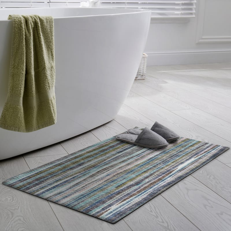 Indoor/Outdoor Waverly Modern Stripes Washable Rug