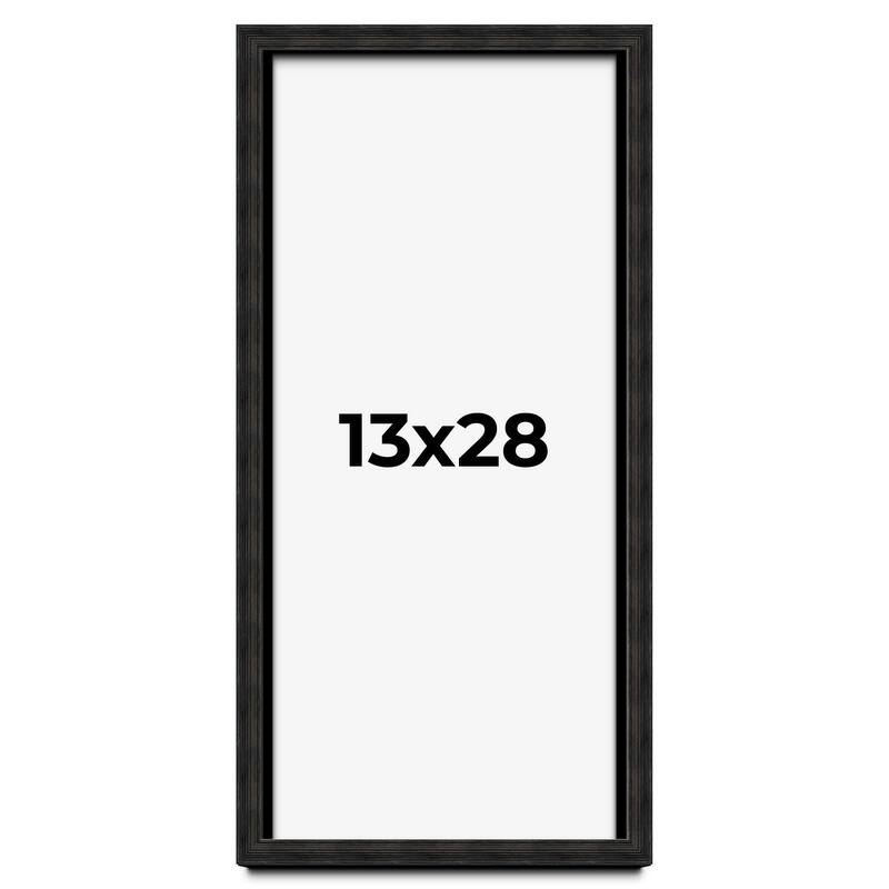 13x28 Shadow Box Black Rustic Barnwood Display Frame | 1.125 Inch