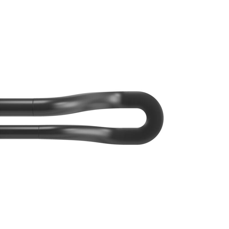 Black Curtain Rod Set - 3/4 Inch Double Rod - 42 to 120 Inch Adjustable - M