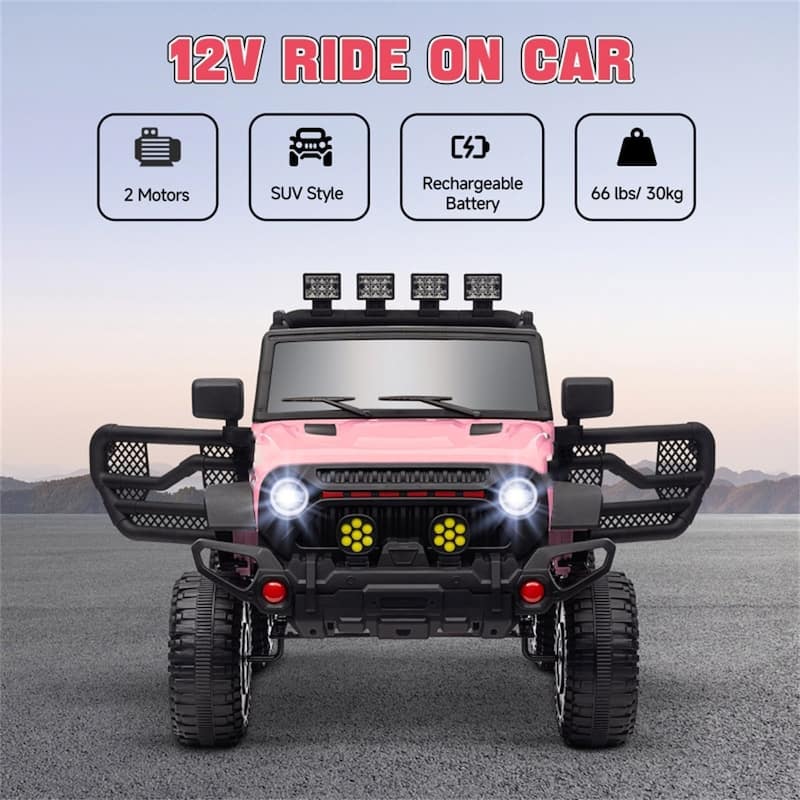 Kids Ride-On Car SUV Design with 2 Motors and Shock-Absorbing Wheels Remote Control - 39.4" L x 24.8" W x 25.6" H