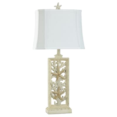 StyleCraft South Cove Weathered Cream Starfish Table Lamp