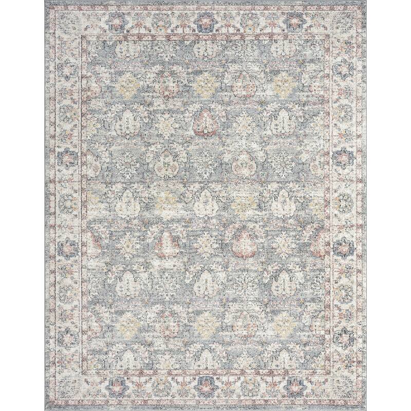 Addalyn Oriental Border Area Rug