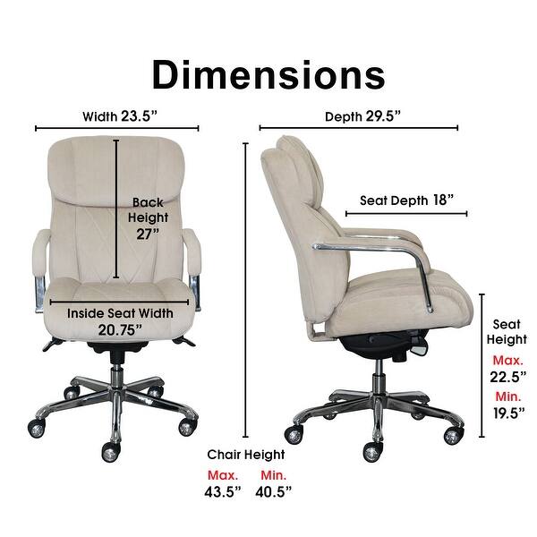 dimension image slide 0 of 4, La-Z-Boy Sutherland Office Chair with Padded Arms