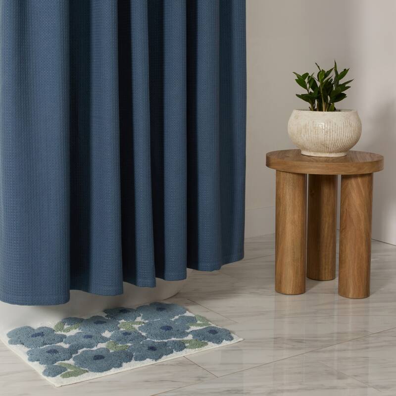 Becky Cameron Cotton Blend Waffle Shower Curtain