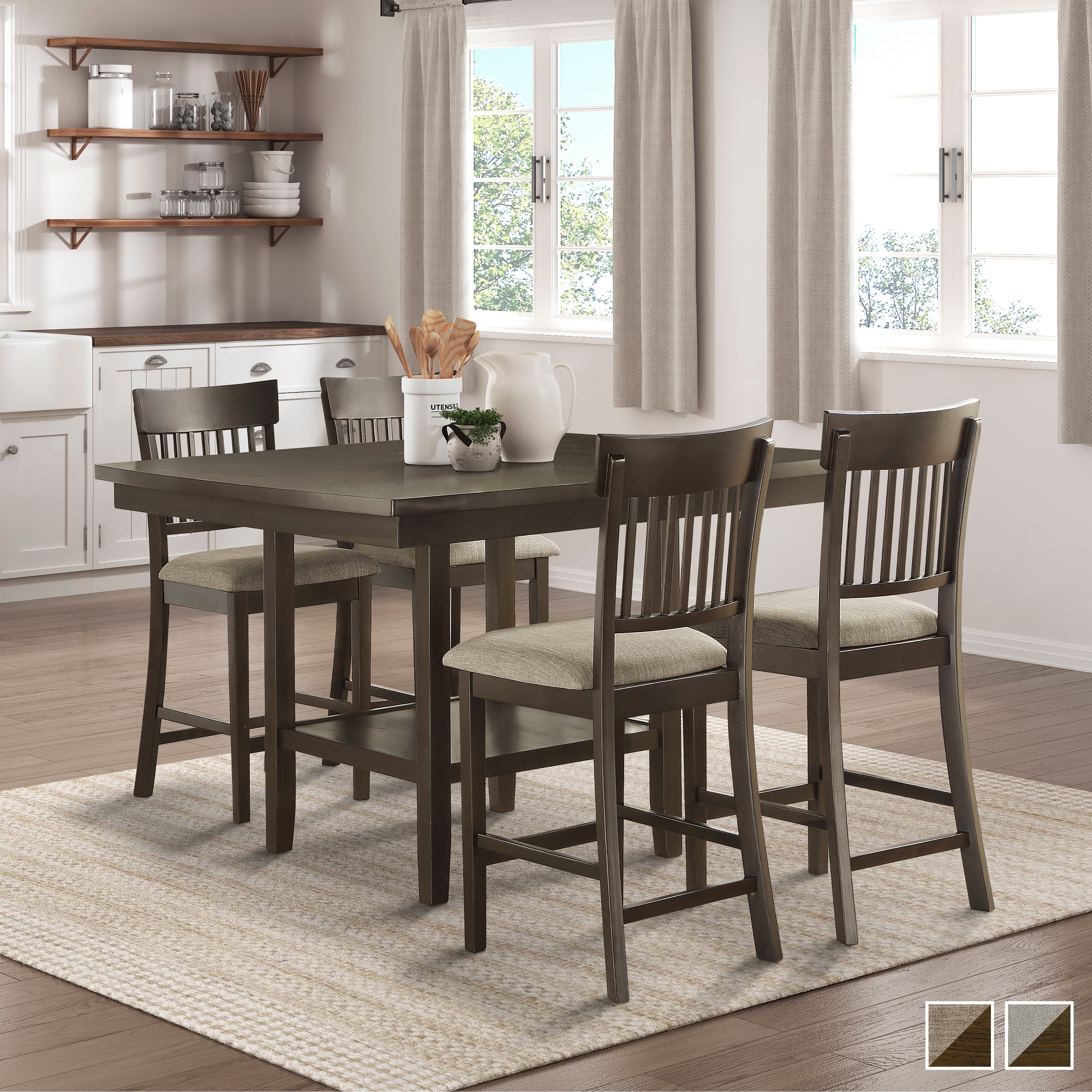 Fremont & Park Artena Wood 5-Piece Counter Height Dining Set