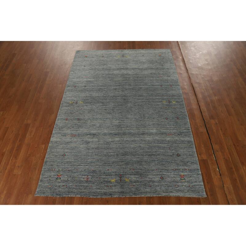 Hand Knotted Oriental 100% Wool Carpet Tribal Tribal Multi-Colored Gabbeh Area Rug - 7' 11'' X 5' 3''