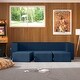 preview thumbnail 85 of 115, Porch & Den California King Convertible Sleeper Sofa and Ottomans